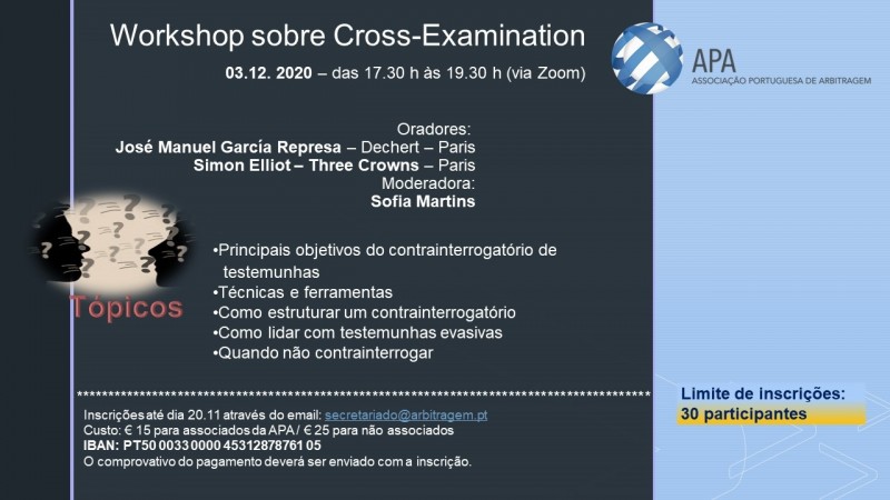 Whorkshop sobre Cross-Examination