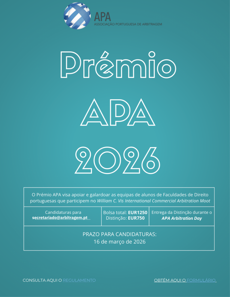 Associação Portuguesa de Arbitragem promove Edição 2026 do Prémio APA