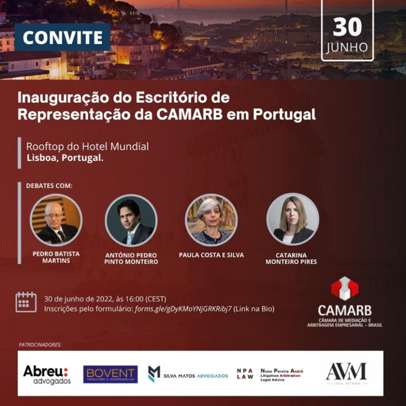 Inauguração do escritório de representação da CAMARB em Portugal